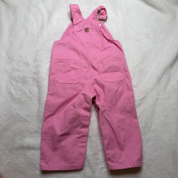 Carhartt Pink Overalls 18M Heart Hardware Utility Overalls - Picture 3 of 6